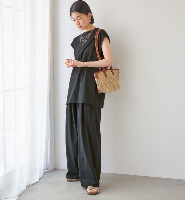 SHIPS for women「【SHIPS別注】TAION: 〈UVカット/接触冷感/吸水速乾〉ドロスト パンツ」|その他|