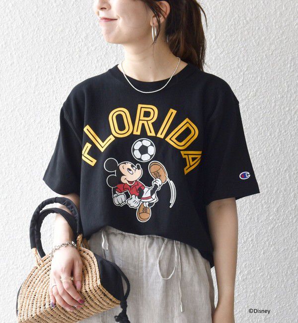 SHIPS any「Champion:〈洗濯機可能〉ディズニー / グラフィック ロゴ ショート スリーブ TEE」|Tシャツ・カットソー|