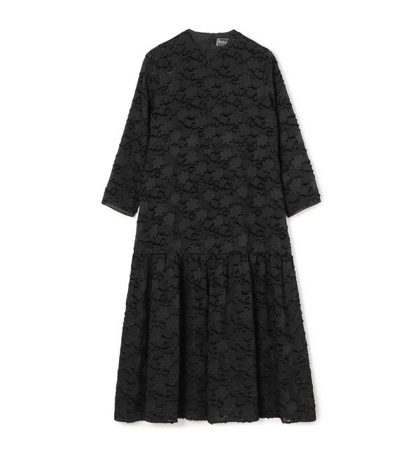Ballsey「マーガレットカットジャカード フレアギャザーワンピース」|ワンピース|69 ネイビー