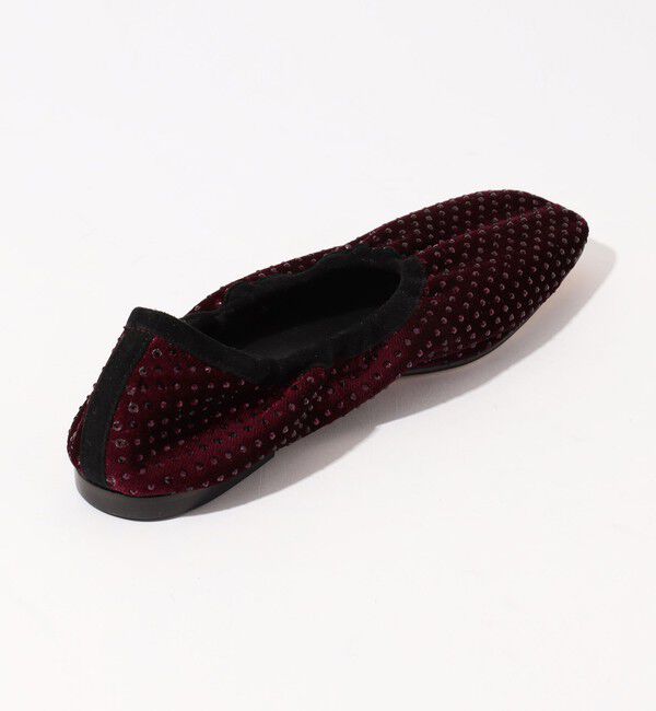TOMORROWLAND GOODS「PELLICO SUNNY Velvet stone フラットシューズ」|バレエシューズ|