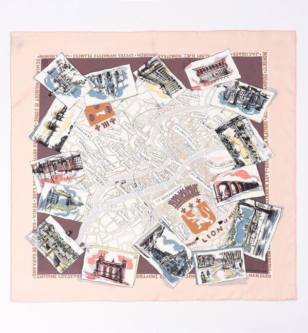 TOMORROWLAND GOODS「ATELIER TOMORROW CITY MAP シルクスカーフ」|バンダナ・スカーフ|