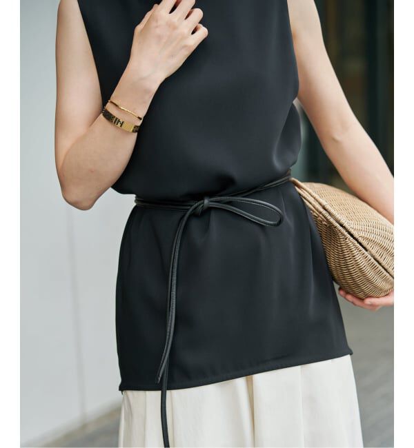 VERMEIL par iena「GIANI BELTS ジャンニ ベルト LambSkin Belts CINTURA FILO」|ベルト|ブラック