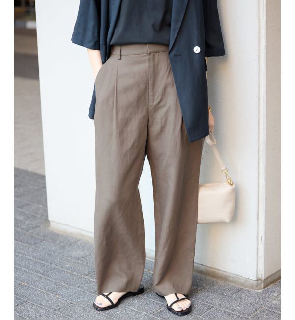 SLOBE IENA「《セットアップ対応可》リネン混パンツ」|その他|