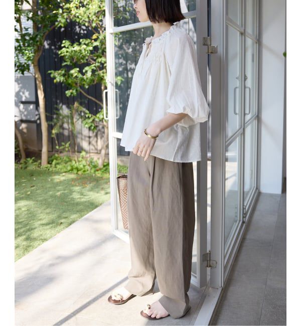 SLOBE IENA「《セットアップ対応可》リネン混パンツ」|その他|