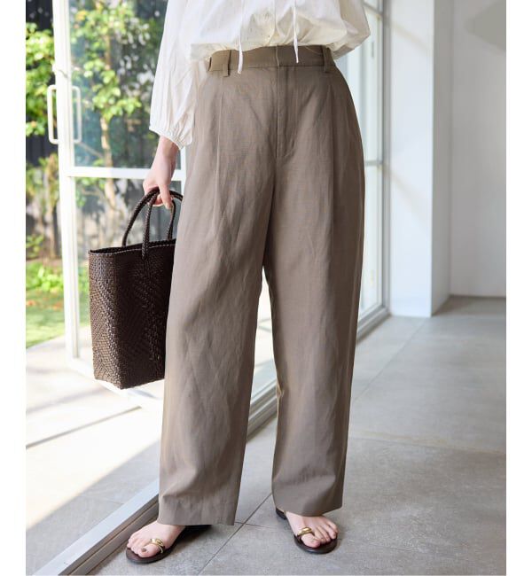 SLOBE IENA「《セットアップ対応可》リネン混パンツ」|その他|