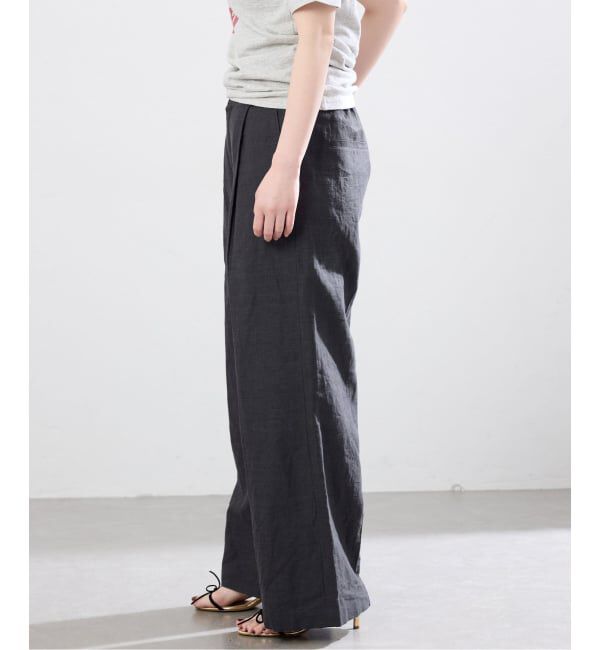 IENA「《セットアップ対応》ウォッシャブル リネン混スラックス」|スラックス|