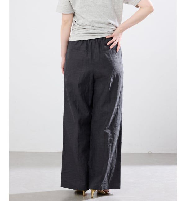 IENA「《セットアップ対応》ウォッシャブル リネン混スラックス」|スラックス|