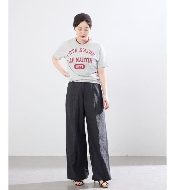 IENA「《セットアップ対応》ウォッシャブル リネン混スラックス」|スラックス|