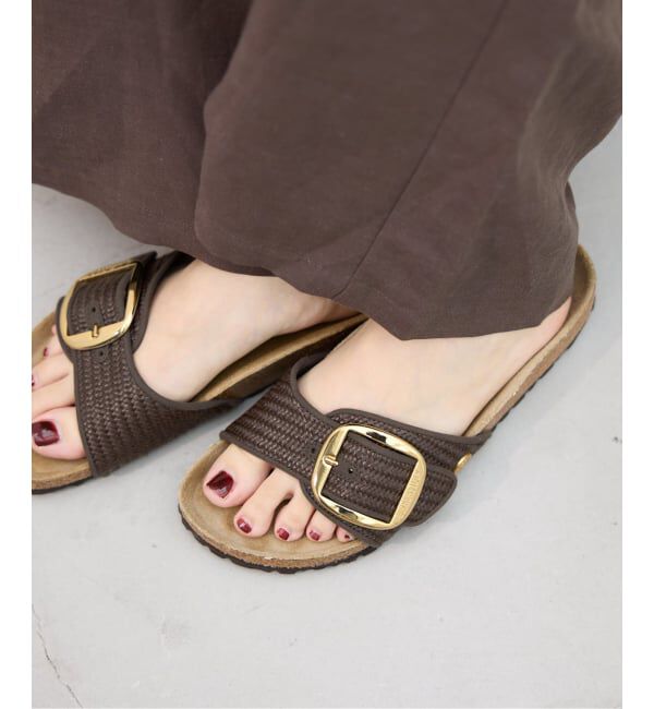 IENA「BIRKENSTOCK/ビルケンシュトック MADRID BIG BUCKLE RAFFIA サンダル 1031419」|サンダル|