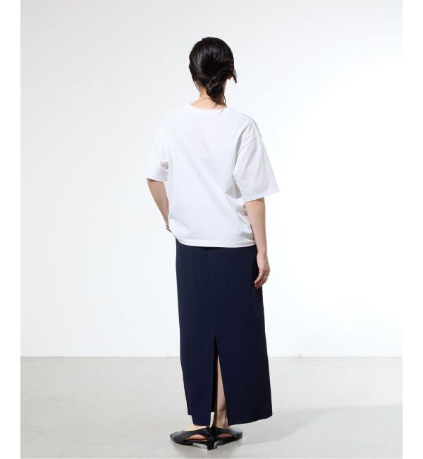 IENA「《接触冷感/防シワ》ストレッチジョーゼット Iラインスカート」|スカート|