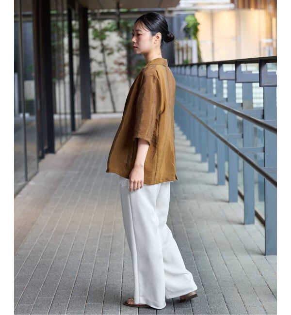 IENA「《接触冷感》ウォッシャブル シアーショートスリーブジャケット」|テーラードジャケット|