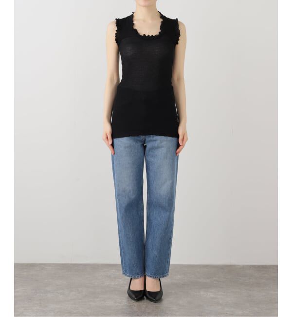 IENA LA BOUCLE「《追加》seamless basic./シームレスベーシック Flounce タンクトップ」|タンクトップ|