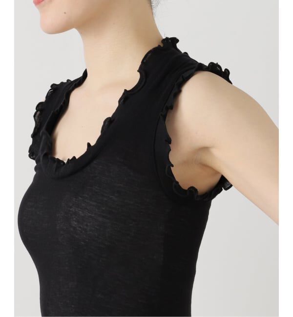 IENA LA BOUCLE「《追加》seamless basic./シームレスベーシック Flounce タンクトップ」|タンクトップ|