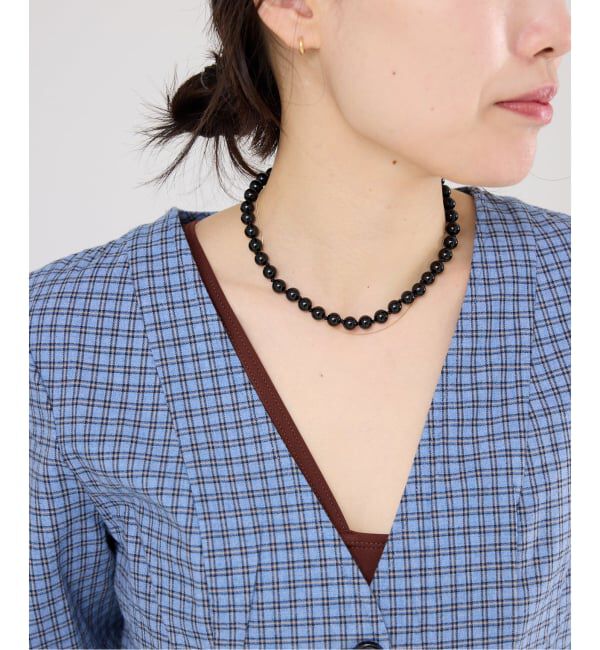 IENA「《追加》EO/イオ ROUND STONE NECKLACE ネックレス BO26SS-56」|ネックレス|