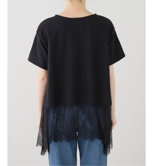 IENA「レースドッキングTシャツ」|Tシャツ・カットソー|