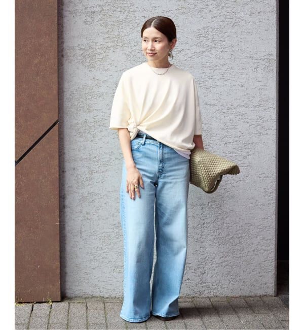 IENA「《追加》LEVITA コットンハーフスリーブプルオーバー」|ニット・セーター|