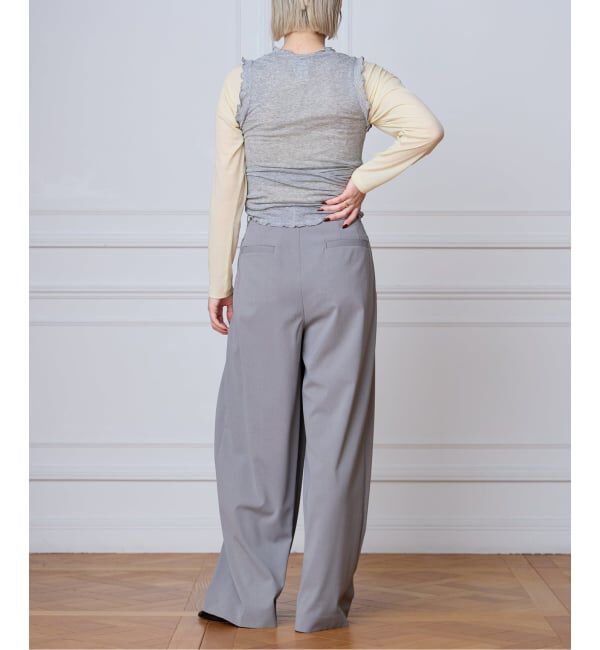 IENA LA BOUCLE「《追加2》seamless basic. シームレスベーシック Flounce タンクトップ」|タンクトップ|