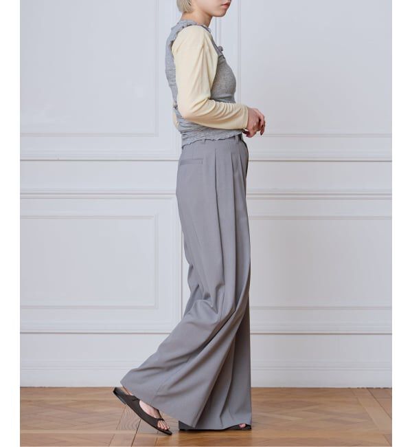 IENA LA BOUCLE「《追加2》seamless basic. シームレスベーシック Flounce タンクトップ」|タンクトップ|