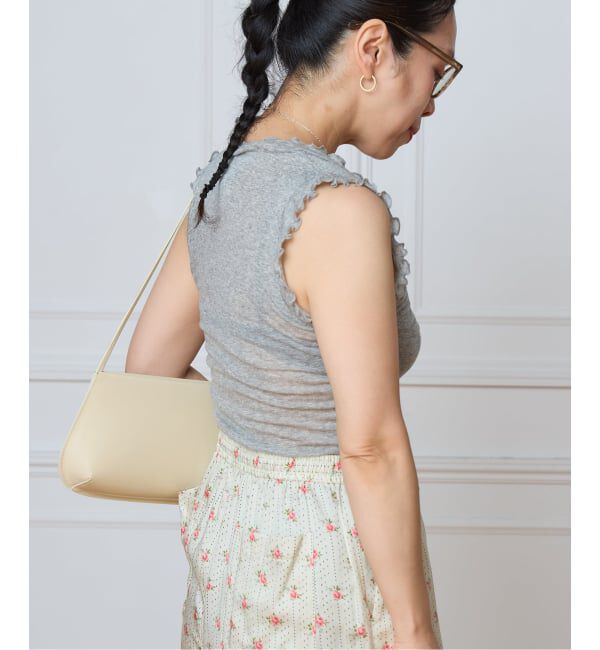 IENA LA BOUCLE「《追加2》seamless basic. シームレスベーシック Flounce タンクトップ」|タンクトップ|