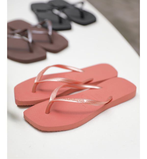SLOBE IENA「Havaianas/ハワイアナス Slim Square サンダル SLIM  SQUARE4 148301」|サンダル|ピンク