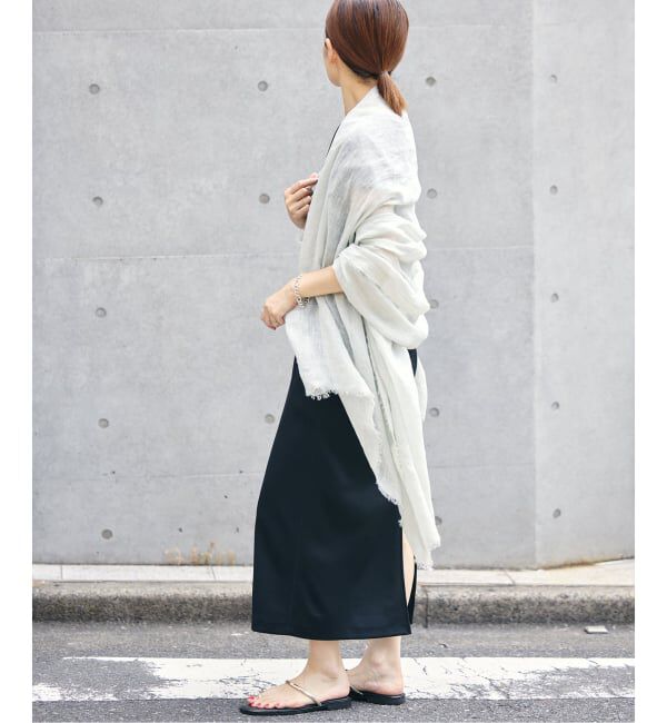 IENA「NIMNIMDUAI/ニムニムデュアイ 別注 PREMIUM LINEN GAUZE STOLE ストール」|ストール|