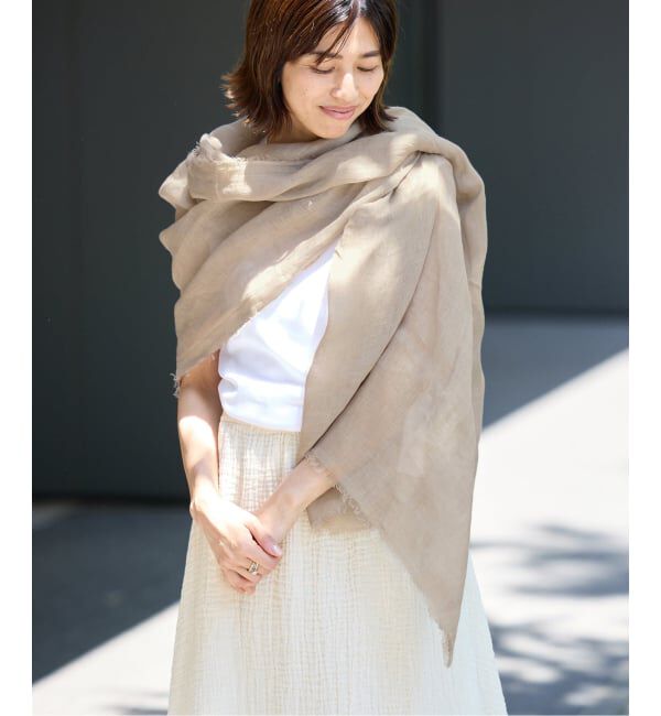 IENA「NIMNIMDUAI/ニムニムデュアイ 別注 PREMIUM LINEN GAUZE STOLE ストール」|ストール|