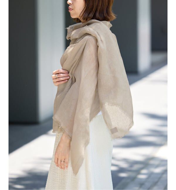 IENA「NIMNIMDUAI/ニムニムデュアイ 別注 PREMIUM LINEN GAUZE STOLE ストール」|ストール|