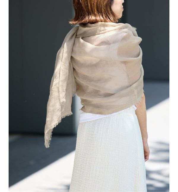 IENA「NIMNIMDUAI/ニムニムデュアイ 別注 PREMIUM LINEN GAUZE STOLE ストール」|ストール|