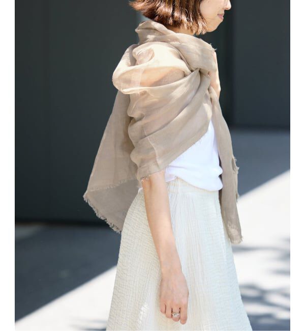 IENA「NIMNIMDUAI/ニムニムデュアイ 別注 PREMIUM LINEN GAUZE STOLE ストール」|ストール|
