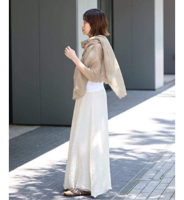 IENA「NIMNIMDUAI/ニムニムデュアイ 別注 PREMIUM LINEN GAUZE STOLE ストール」|ストール|