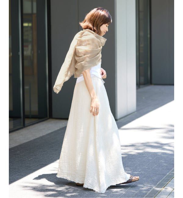 IENA「NIMNIMDUAI/ニムニムデュアイ 別注 PREMIUM LINEN GAUZE STOLE ストール」|ストール|