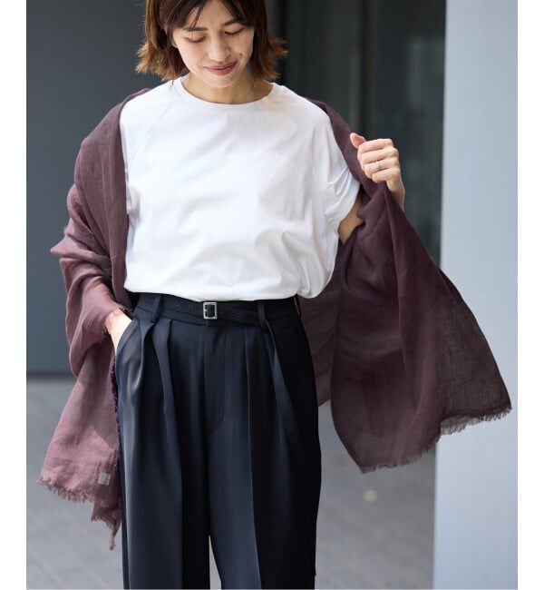 IENA「NIMNIMDUAI/ニムニムデュアイ 別注 PREMIUM LINEN GAUZE STOLE ストール」|ストール|