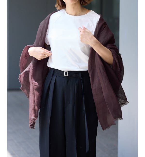 IENA「NIMNIMDUAI/ニムニムデュアイ 別注 PREMIUM LINEN GAUZE STOLE ストール」|ストール|