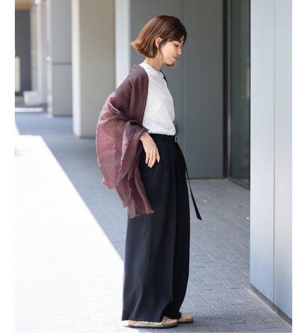 IENA「NIMNIMDUAI/ニムニムデュアイ 別注 PREMIUM LINEN GAUZE STOLE ストール」|ストール|