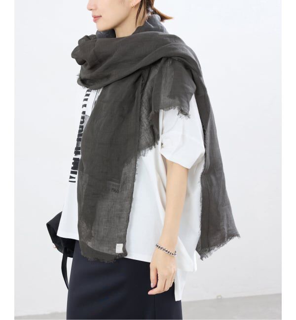 IENA「NIMNIMDUAI/ニムニムデュアイ 別注 PREMIUM LINEN GAUZE STOLE ストール」|ストール|