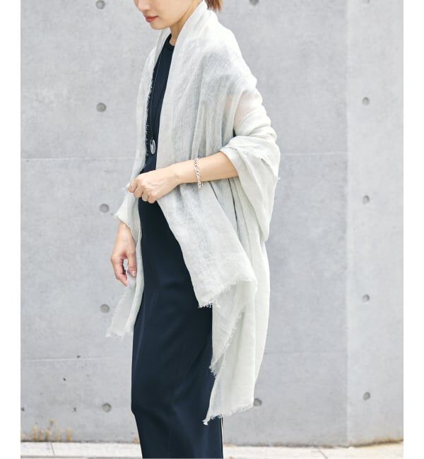 IENA「NIMNIMDUAI/ニムニムデュアイ 別注 PREMIUM LINEN GAUZE STOLE ストール」|ストール|