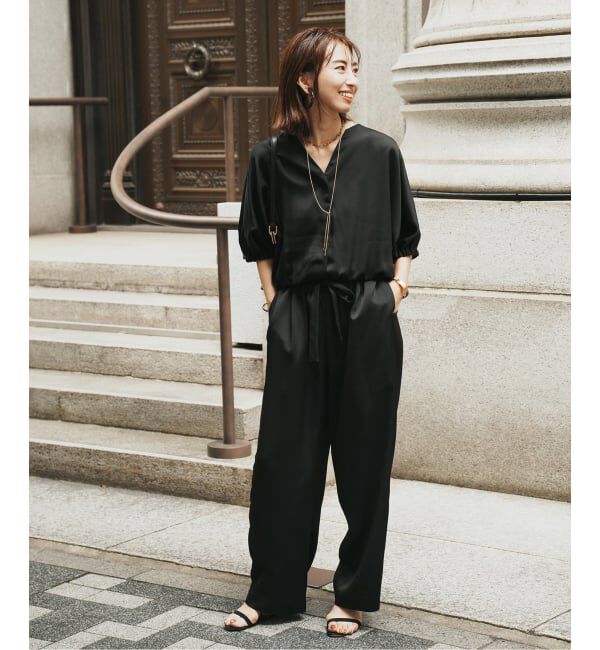 VERMEIL par iena「《一部WEB限定》サテンオールインワン」|オールインワン|