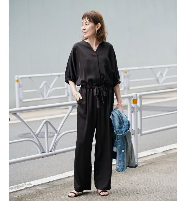 VERMEIL par iena「《一部WEB限定》サテンオールインワン」|オールインワン|