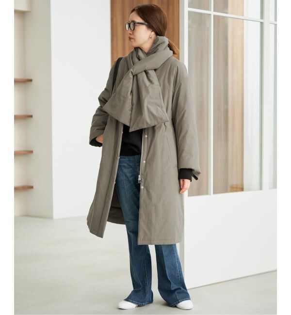 SLOBE IENA「《WEB限定/追加予約》中綿ストール付きノーカラーコート」|その他|