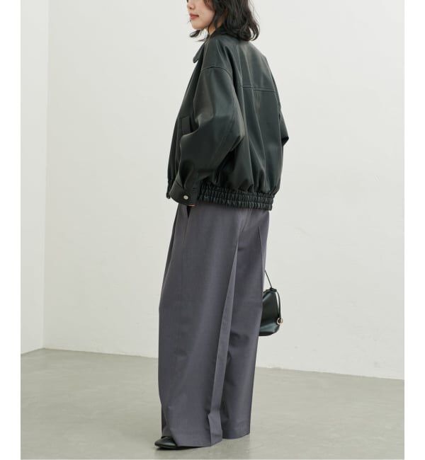 SLOBE IENA「《接触冷感/UVカット/吸水速乾/4サイズ展開》ワイドスラックス」|スラックス|