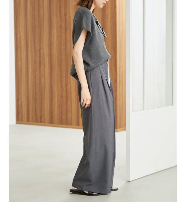 SLOBE IENA「《接触冷感/UVカット/吸水速乾/4サイズ展開》ワイドスラックス」|スラックス|