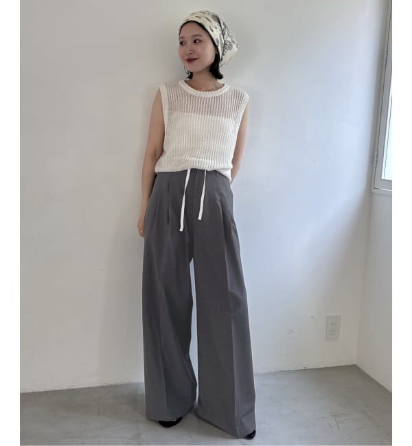 SLOBE IENA「《接触冷感/UVカット/吸水速乾/4サイズ展開》ワイドスラックス」|スラックス|