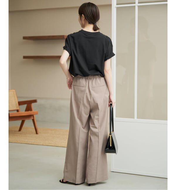 SLOBE IENA「《接触冷感/UVカット/吸水速乾/4サイズ展開》ワイドスラックス」|スラックス|