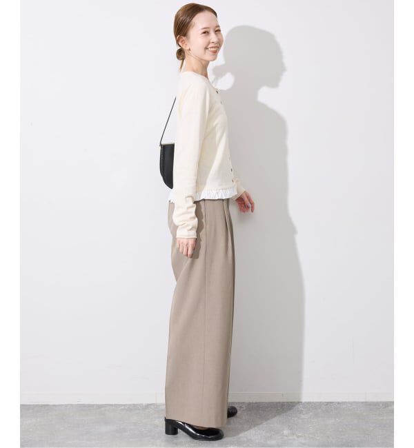 SLOBE IENA「《接触冷感/UVカット/吸水速乾/4サイズ展開》ワイドスラックス」|スラックス|