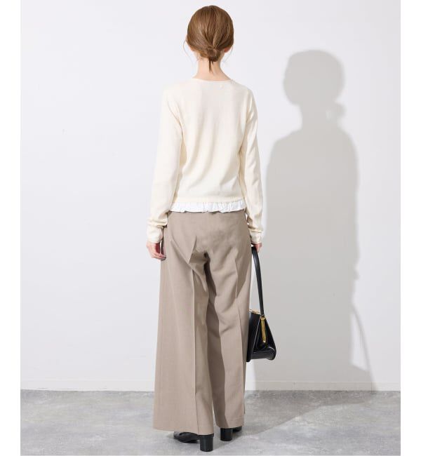 SLOBE IENA「《接触冷感/UVカット/吸水速乾/4サイズ展開》ワイドスラックス」|スラックス|
