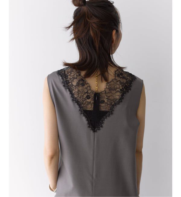 VERMEIL par iena「《一部カラーWEB限定》Lace Neck オールインワン」|オールインワン|