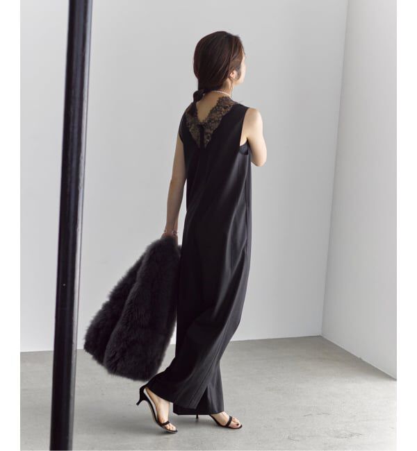 VERMEIL par iena「《一部カラーWEB限定》Lace Neck オールインワン」|オールインワン|