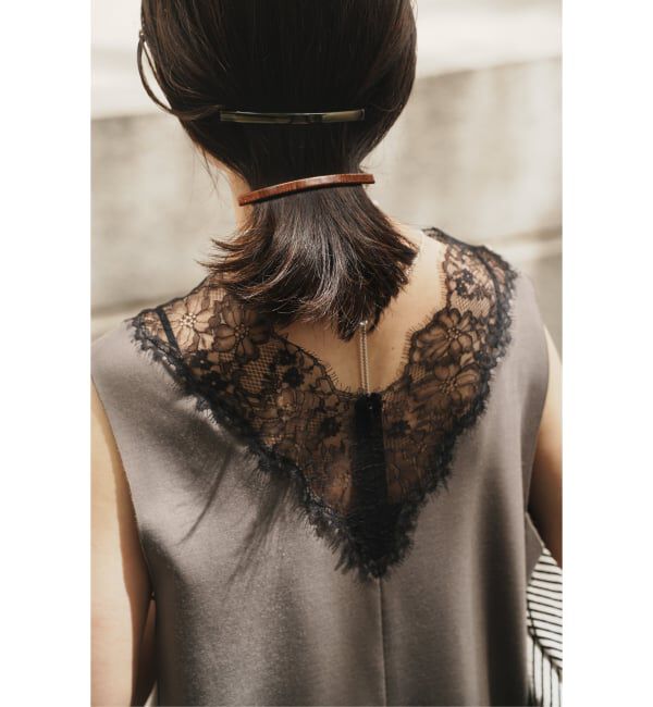 VERMEIL par iena「《一部カラーWEB限定》Lace Neck オールインワン」|オールインワン|