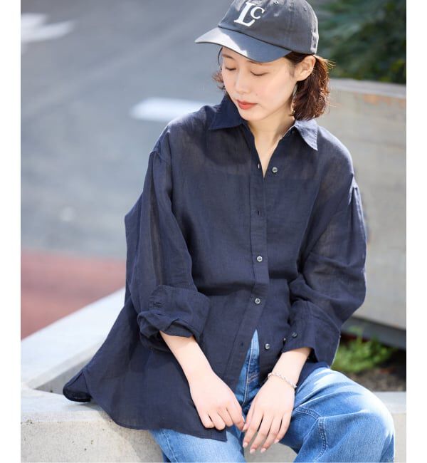 SLOBE IENA「《追加》リネンコットンカシュクールシャツ」|シャツ・ブラウス|