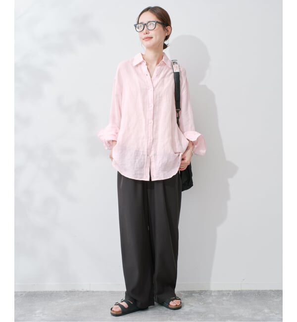 SLOBE IENA「《追加》リネンコットンカシュクールシャツ」|シャツ・ブラウス|